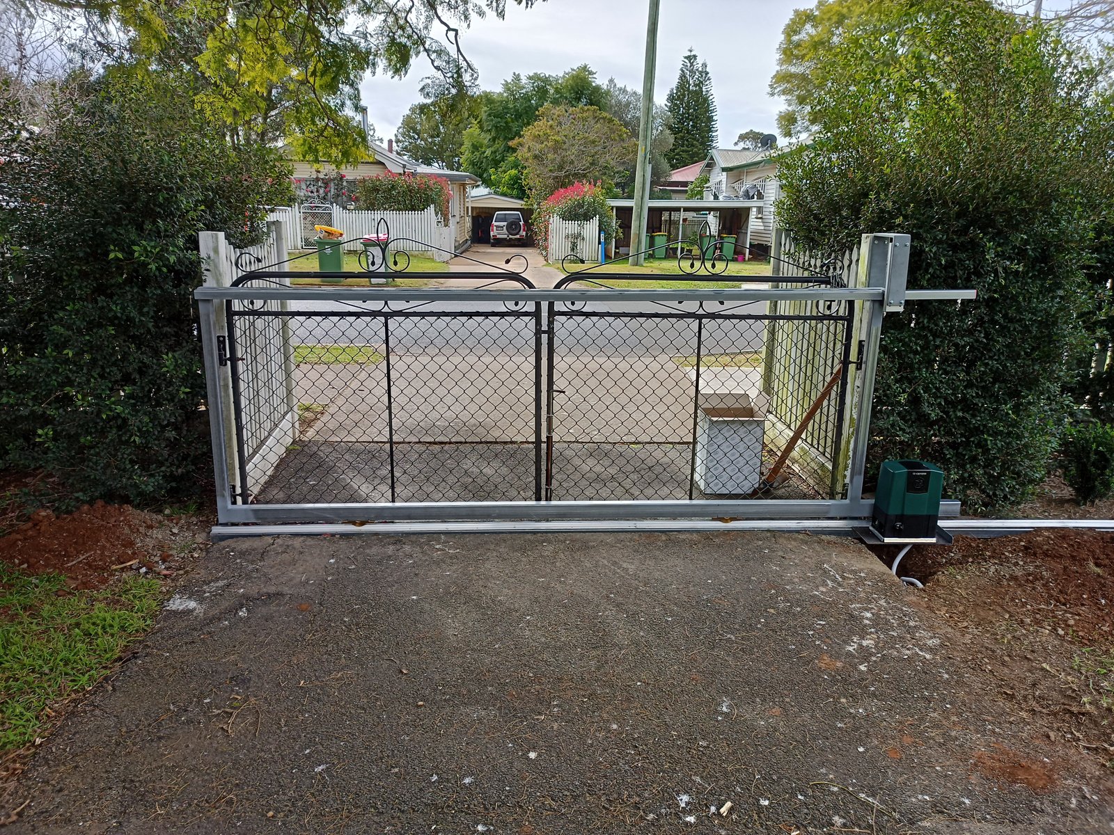 before N/A N/A Sliding Gate – Paling Slider + Return, Newtown