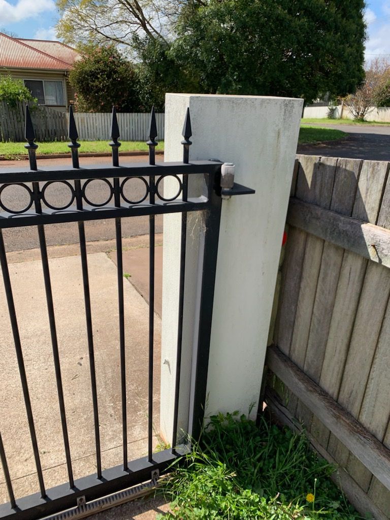 before Black Wrought Iron Sliding Gate – Slider Gate + Motor, South Toowoomba