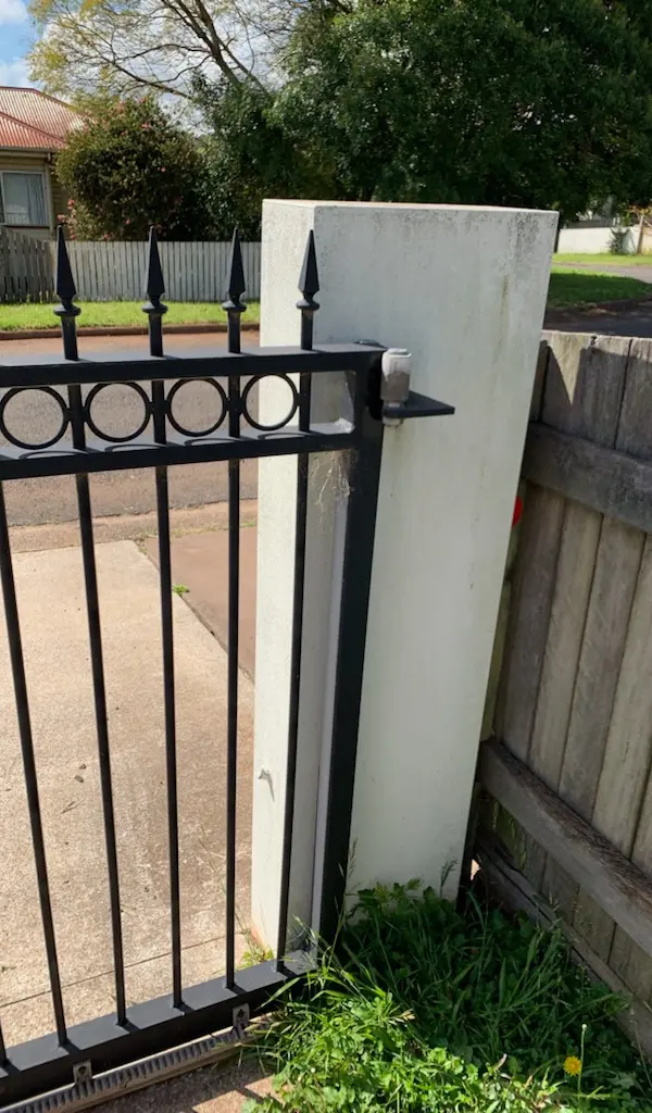 before Black Wrought Iron Sliding Gate – Slider Gate + Motor, South Toowoomba