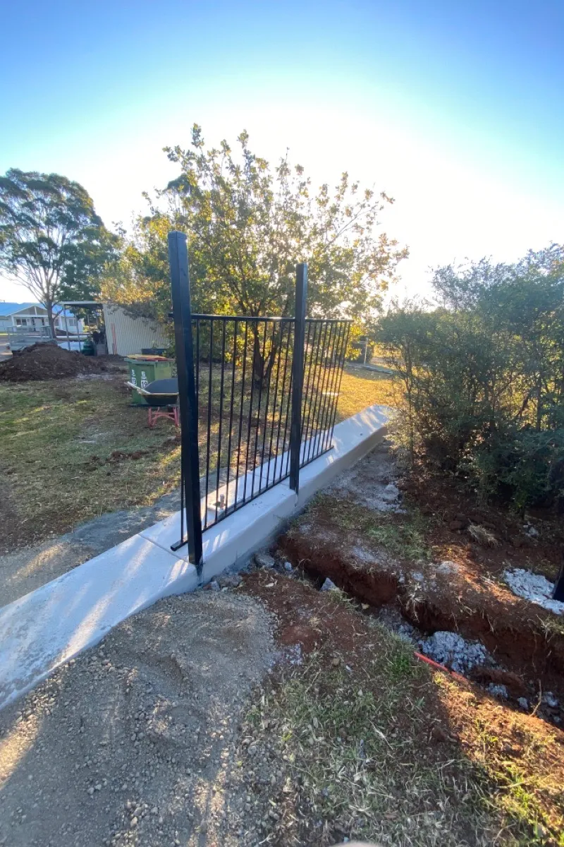 before Nightsky Powder-coated Aluminium Sliding Gate – Slide Gate + Motor, Highfields