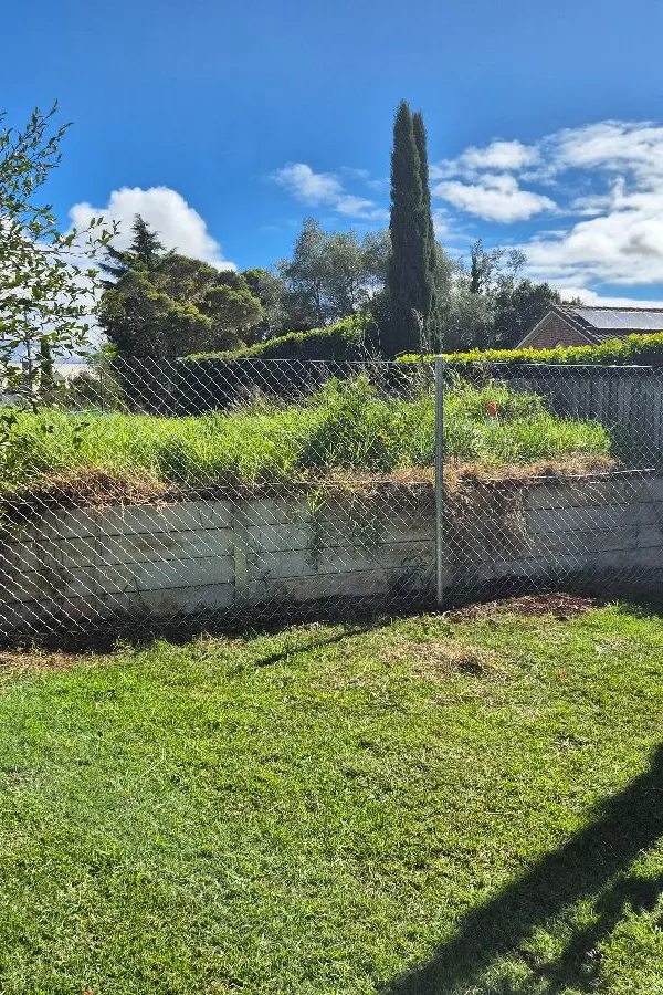 before Black Powder-coated Steel + Chain Mesh Swing Gate – Gate + Fence, Middle Ridge