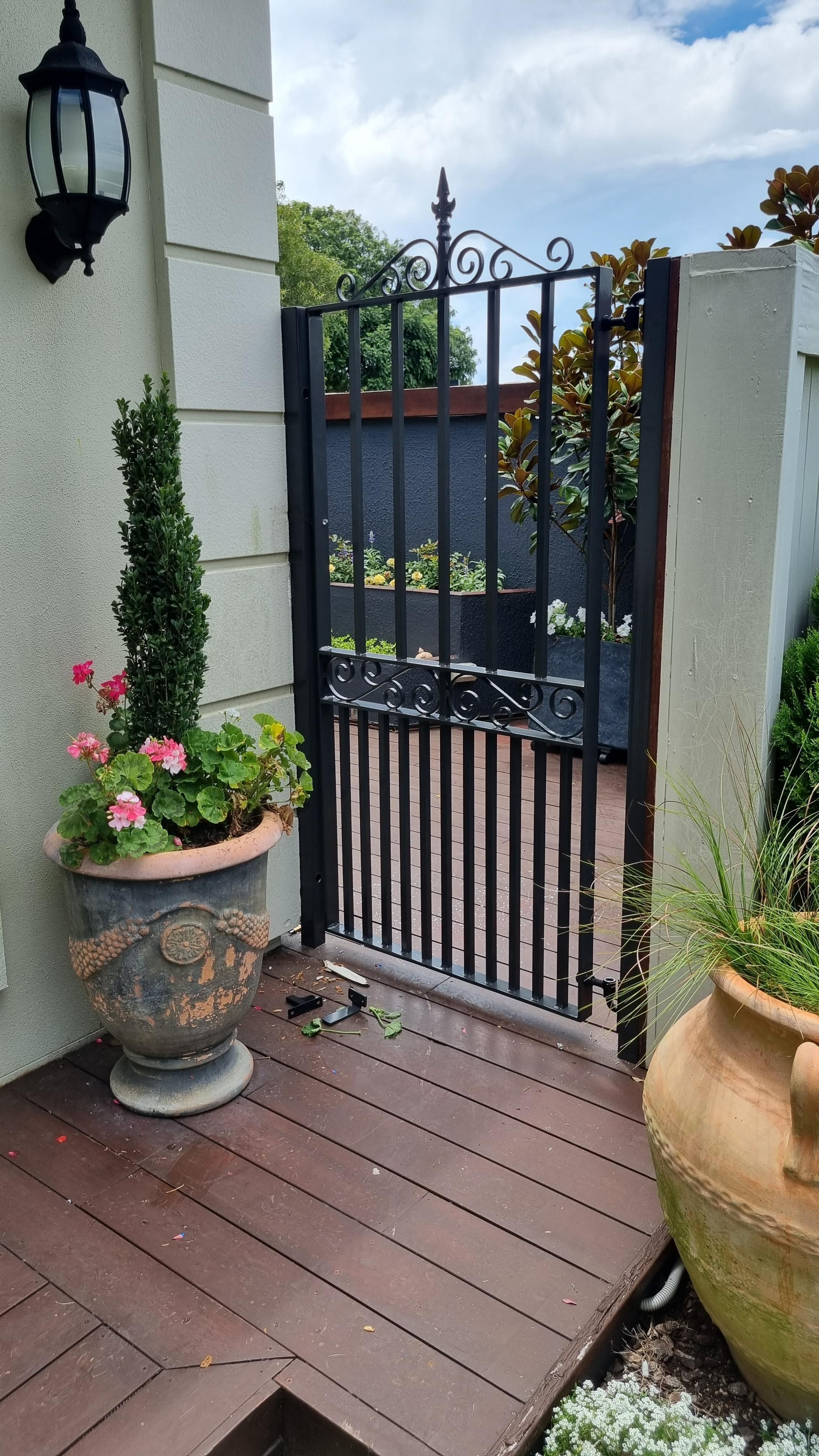 before Monument Powder-coated Aluminium Swing Gate – 2nd PA Gate, Mount Lofty