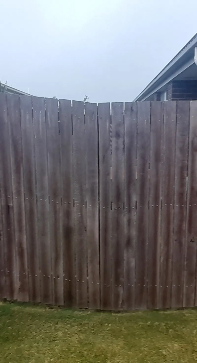before Wood-look Timber Swing Gate – Swing Gate install, Highfields