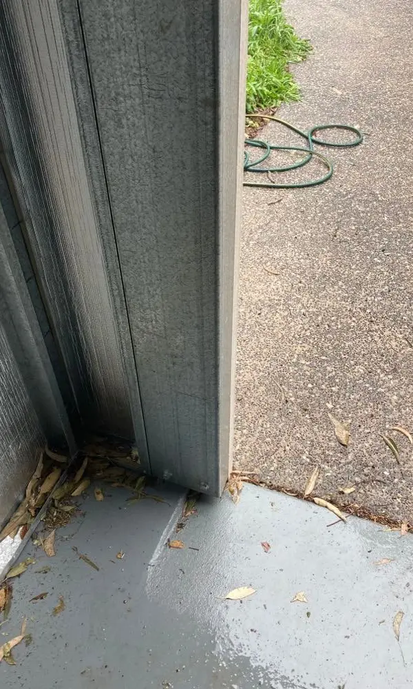 before Galvanised Galvanised Steel Custom Door – Aluminium Custom PD, Blue Mountain Heights