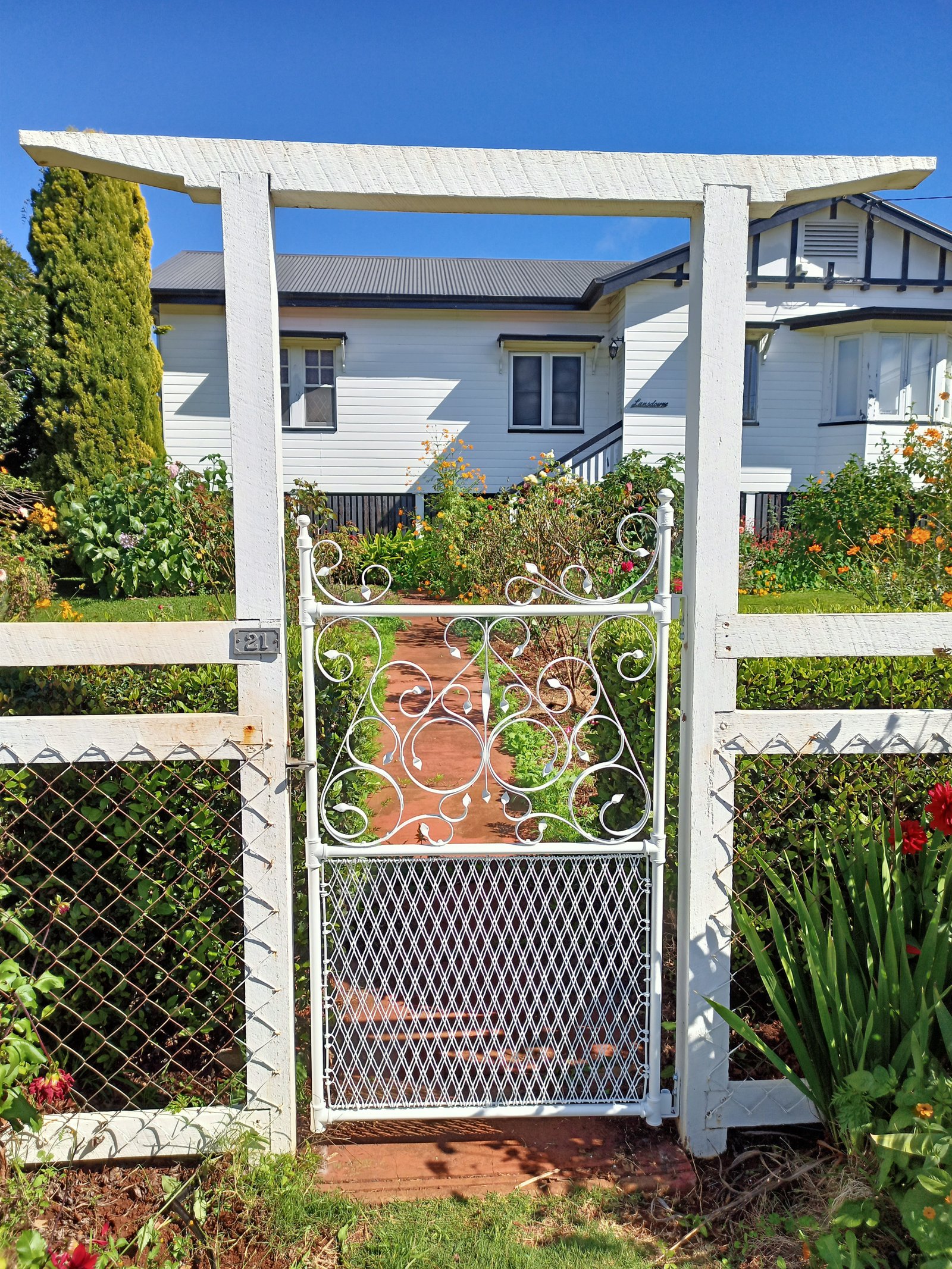 before White Wrought Iron Swing Gate – Install PA Gate, Newtown