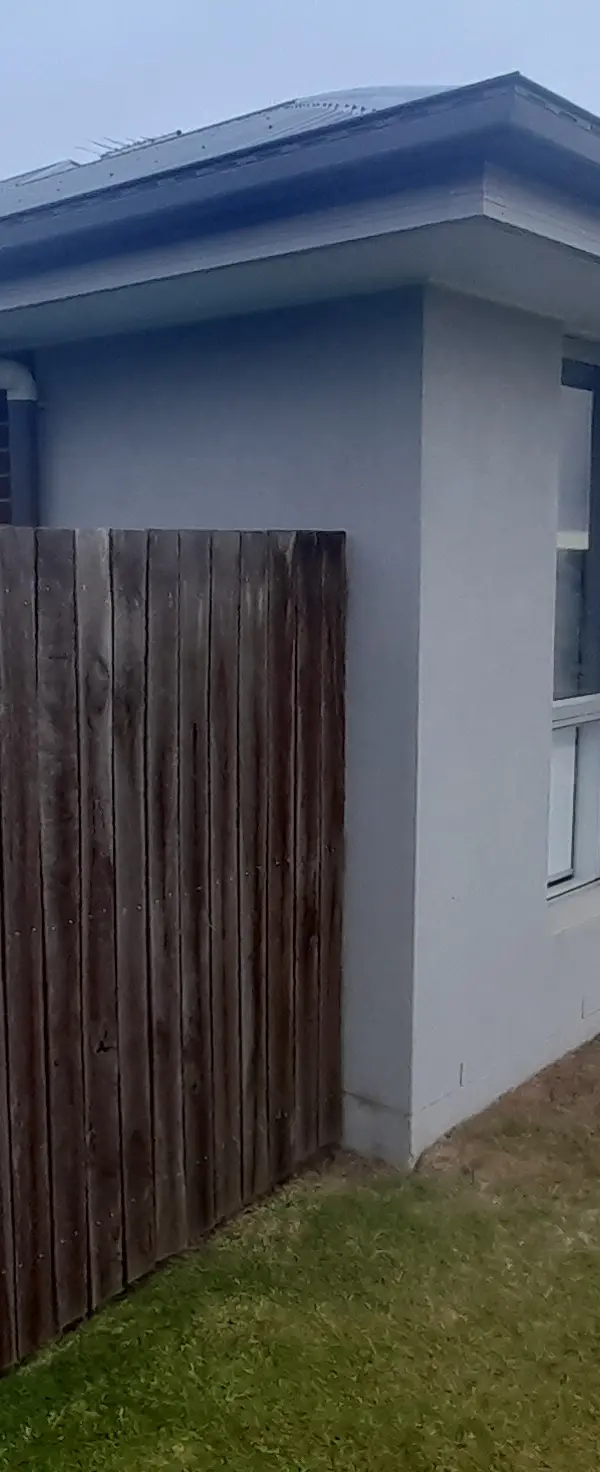 before Wood-look Timber Swing Gate – Swing Gate install, Highfields