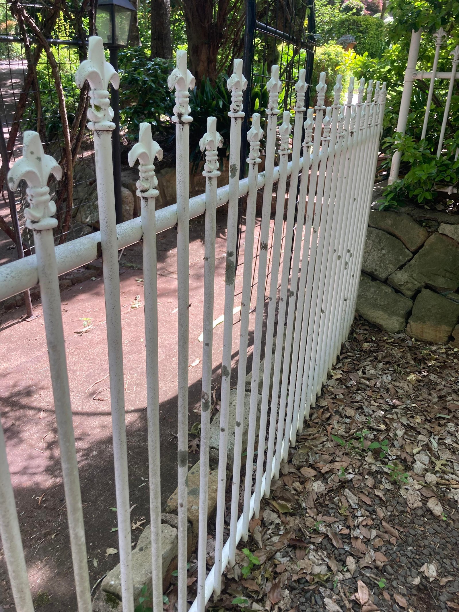 before White Wrought Iron Swing Gate – Gate Fabrication, Middle Ridge