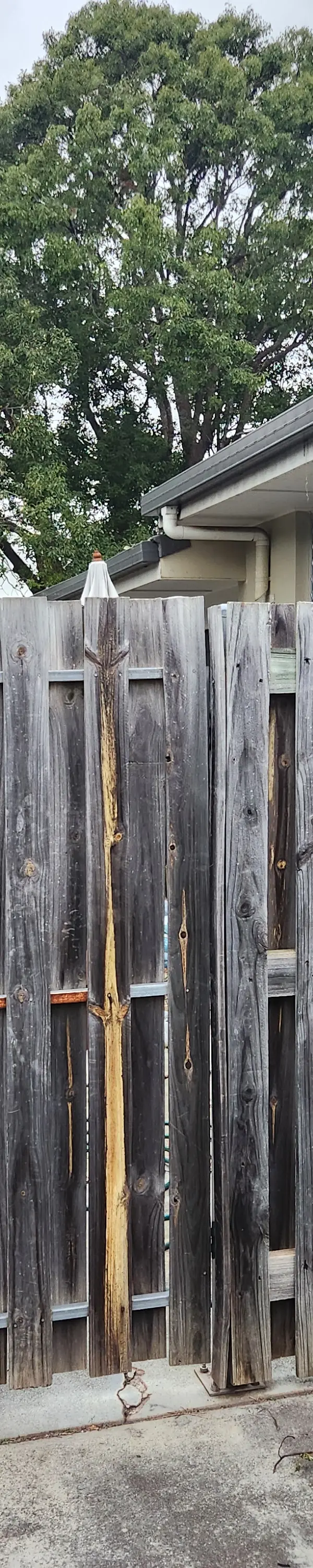 before Wood-look Timber Sliding Gate – Manual Gate, Newtown