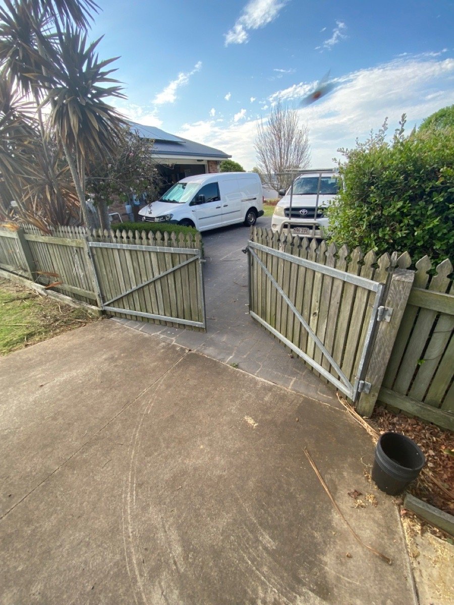 before N/A Timber Sliding Gate – Gate + Motor, Cotswold Hills