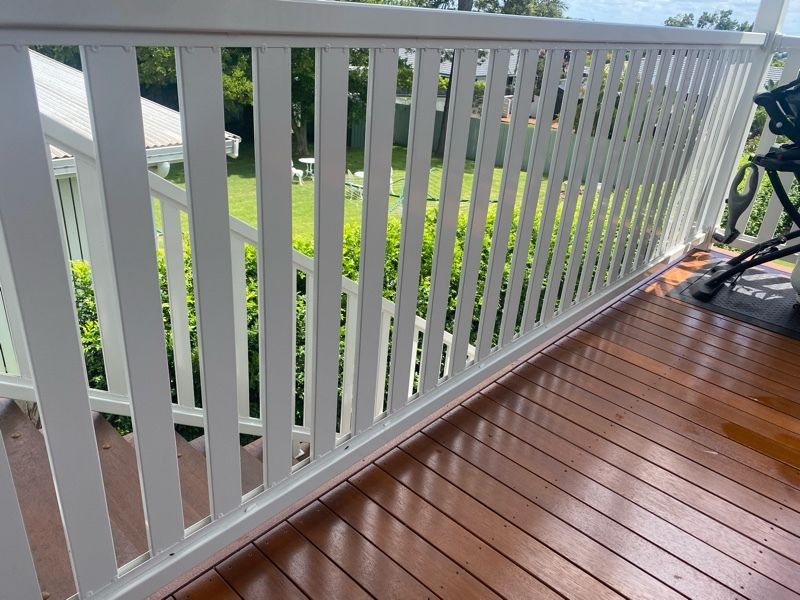 before White Powder-coated Aluminium Custom Door – Archived - duplicate (Balustrade measure), Rangeville