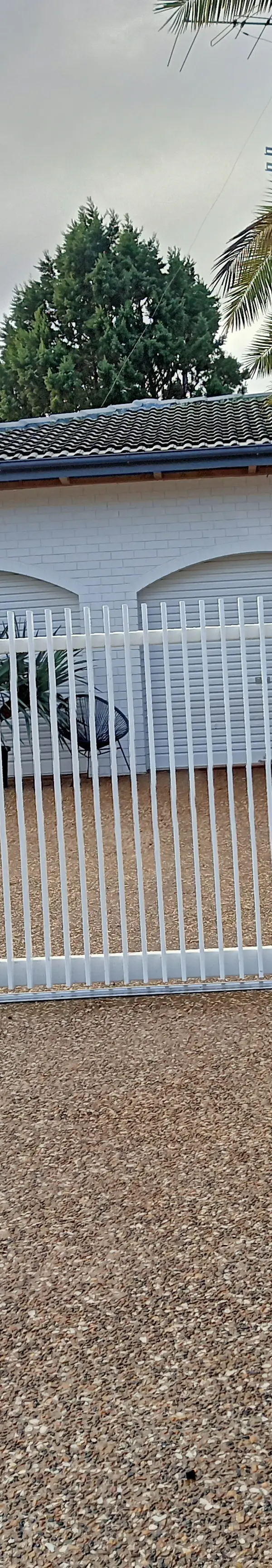 before White Powder-coated Aluminium Sliding Gate – INSTALL: Aluminium Sliding Gate, Rangeville