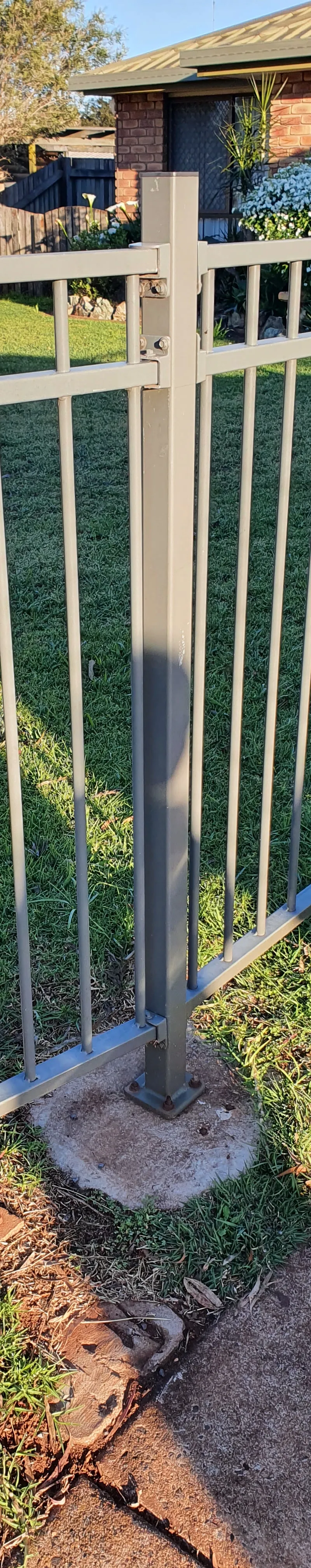 before White Powder-coated Aluminium Sliding Gate – GATE + MOTOR + INFILL, Darling Heights
