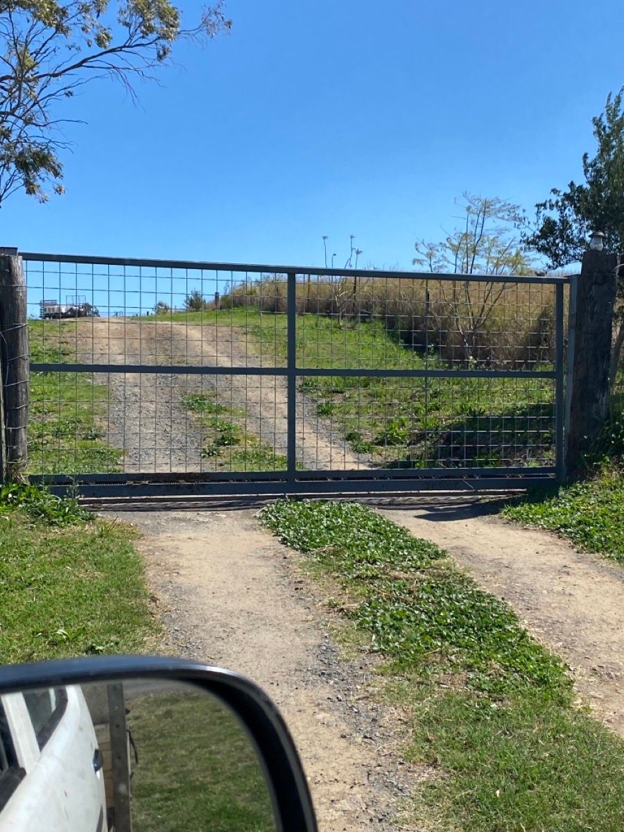 before Black Powder-coated Aluminium Sliding Gate – Swing Gate + Motor, Gowrie Junction