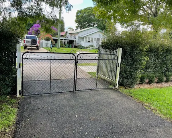 before N/A N/A Sliding Gate – Paling Slider + Return, Newtown