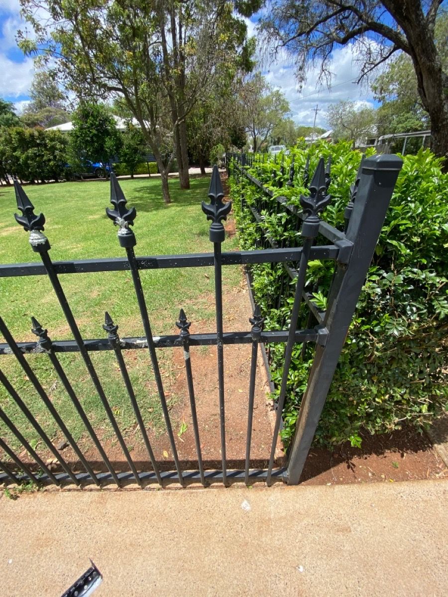 before Black Wrought Iron Sliding Gate – Gate + Motor, Newtown