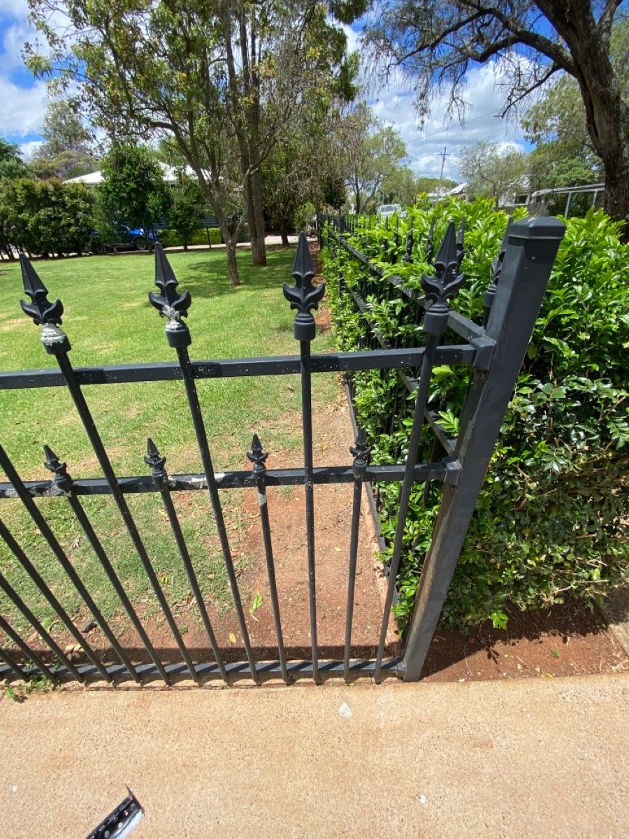 before Black Wrought Iron Sliding Gate – Gate + Motor, Newtown