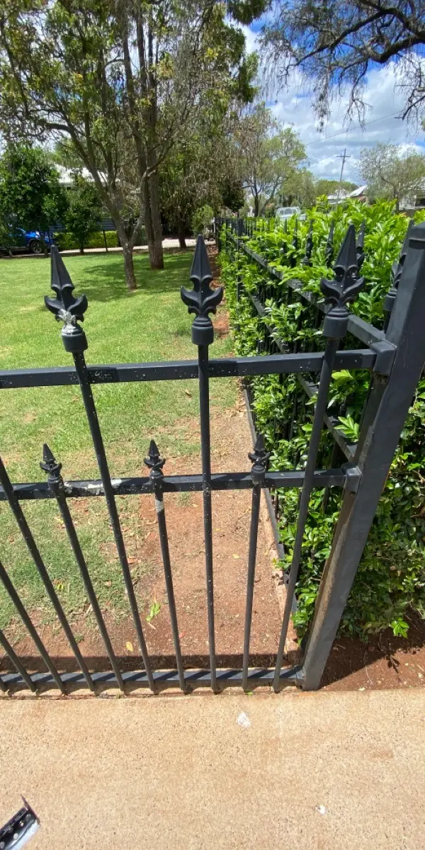 before Black Wrought Iron Sliding Gate – Gate + Motor, Newtown