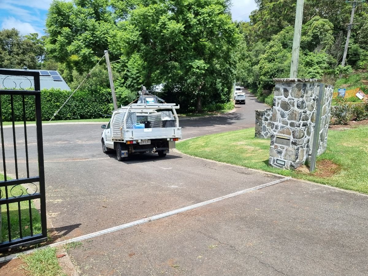 before Black Wrought Iron Swing Gate – Gate fab, Mount Lofty