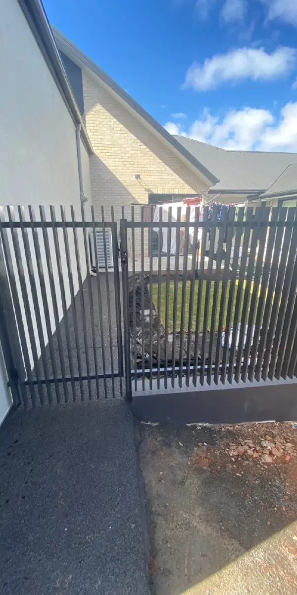 before N/A Wrought Iron Sliding Gate – Slide Gate + Motor, Middle Ridge