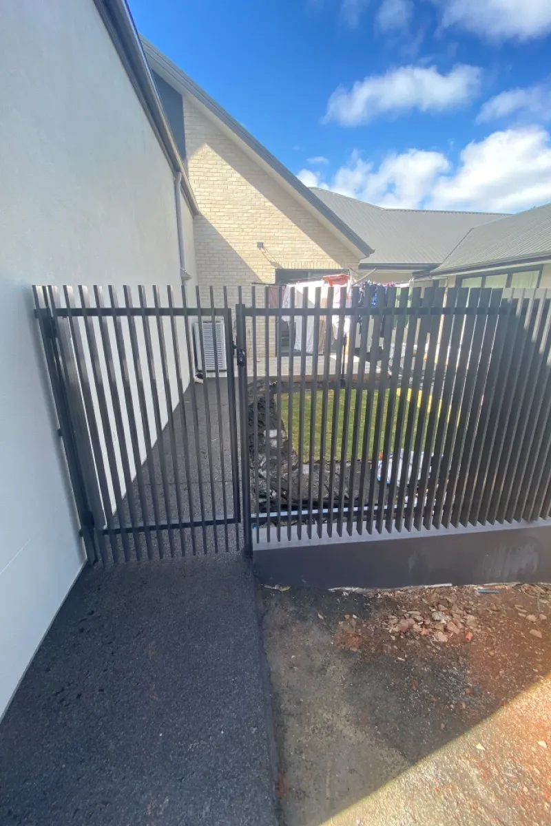 before N/A Wrought Iron Sliding Gate – Slide Gate + Motor, Middle Ridge