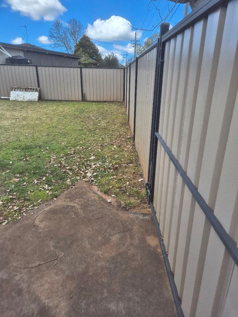 before Mocha Colorbond Steel Sliding Gate – Slide Gate + Motor, Centenary Heights
