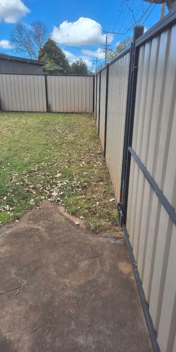 before Mocha Colorbond Steel Sliding Gate – Slide Gate + Motor, Centenary Heights