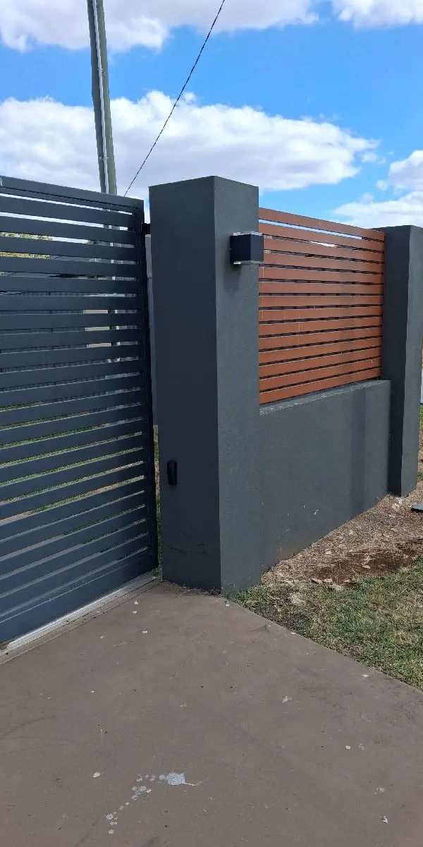 before Basalt Powder-coated Aluminium Sliding Gate – New Gate, Torrington