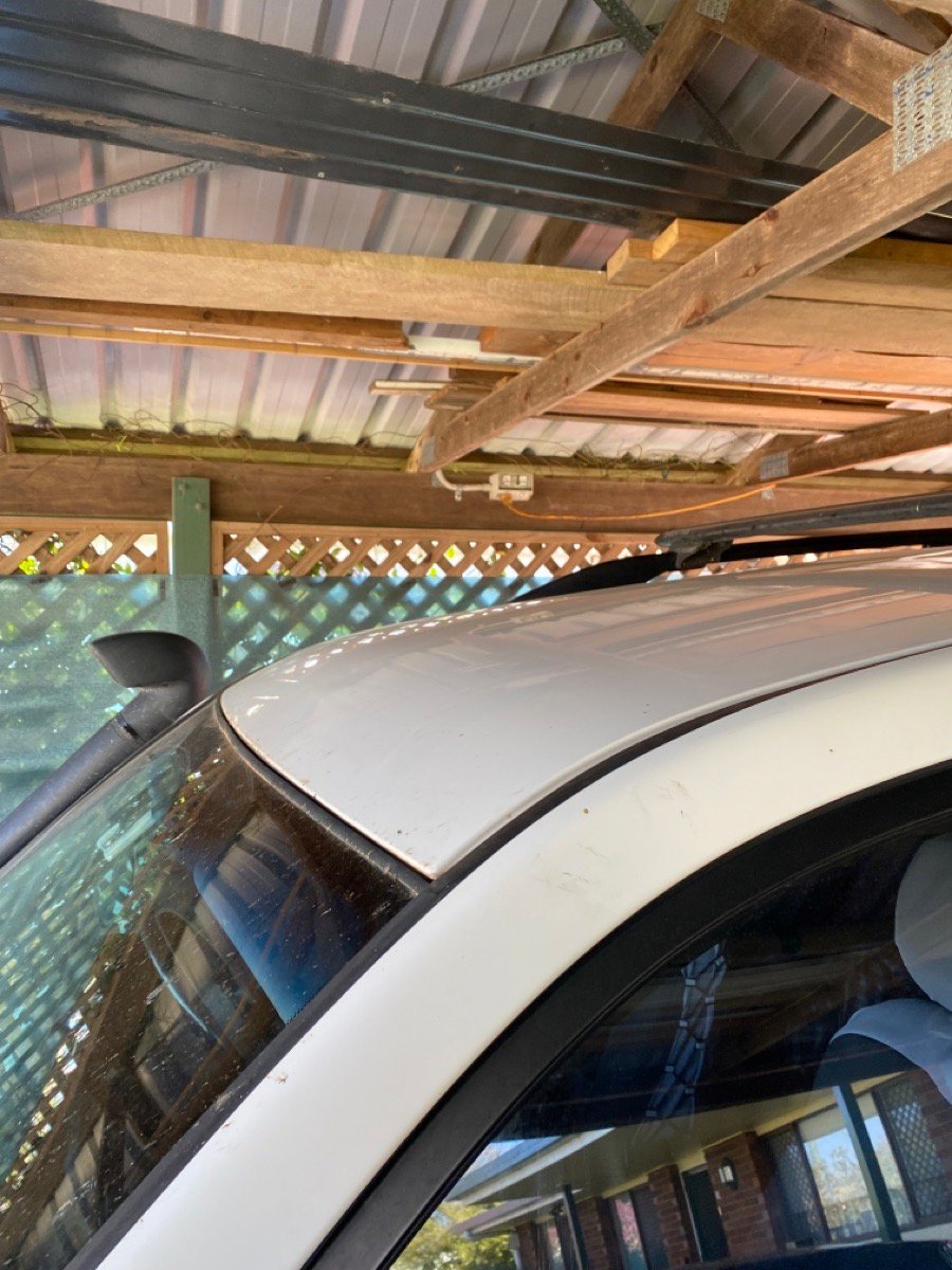 before N/A Lattice Custom Door – Carport enclosure, Centenary Heights