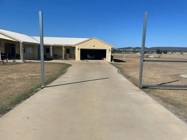 before Black Powder-coated Aluminium Sliding Gate – Slide Gate + Motor, Millmerran