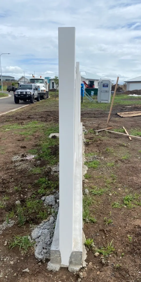 before Pro Texture White Powder-coated Aluminium Sliding Gate – Gate + Motor, Highfields