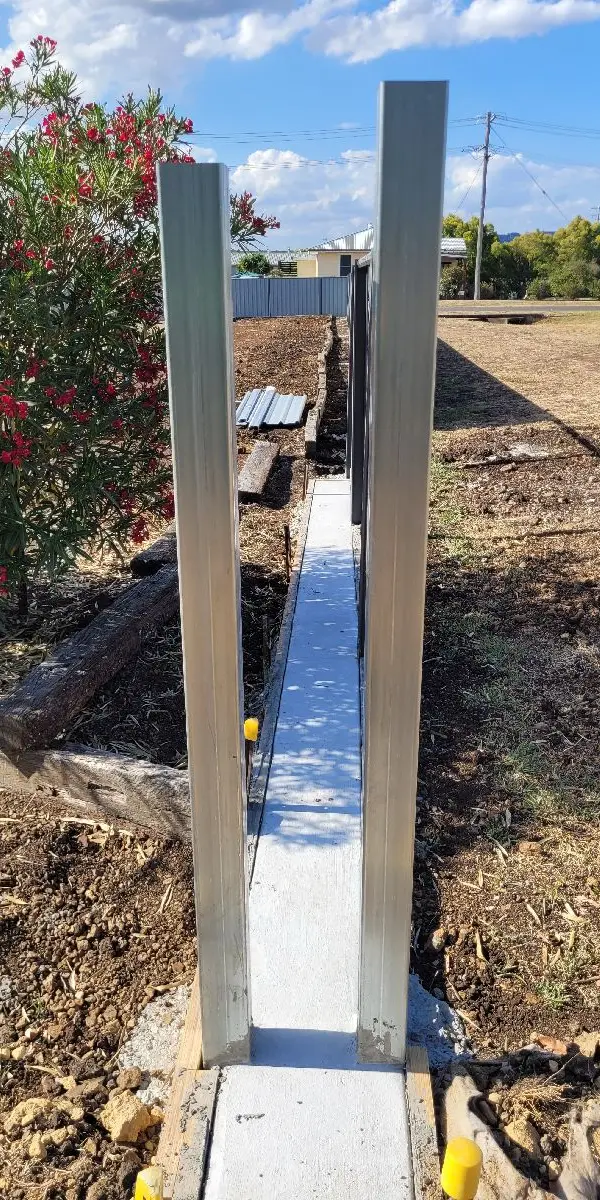 before Galvanised Pipe-Galvanised Sliding Gate – 2 x Slide Frame + Motors, Cambooya