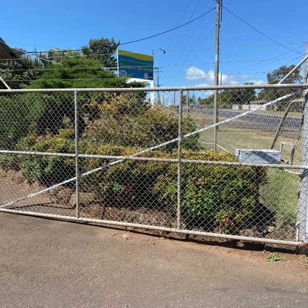 before Galvanised Pipe-Galvanised Sliding Gate – Fab & Motorise Gate, Wilsonton