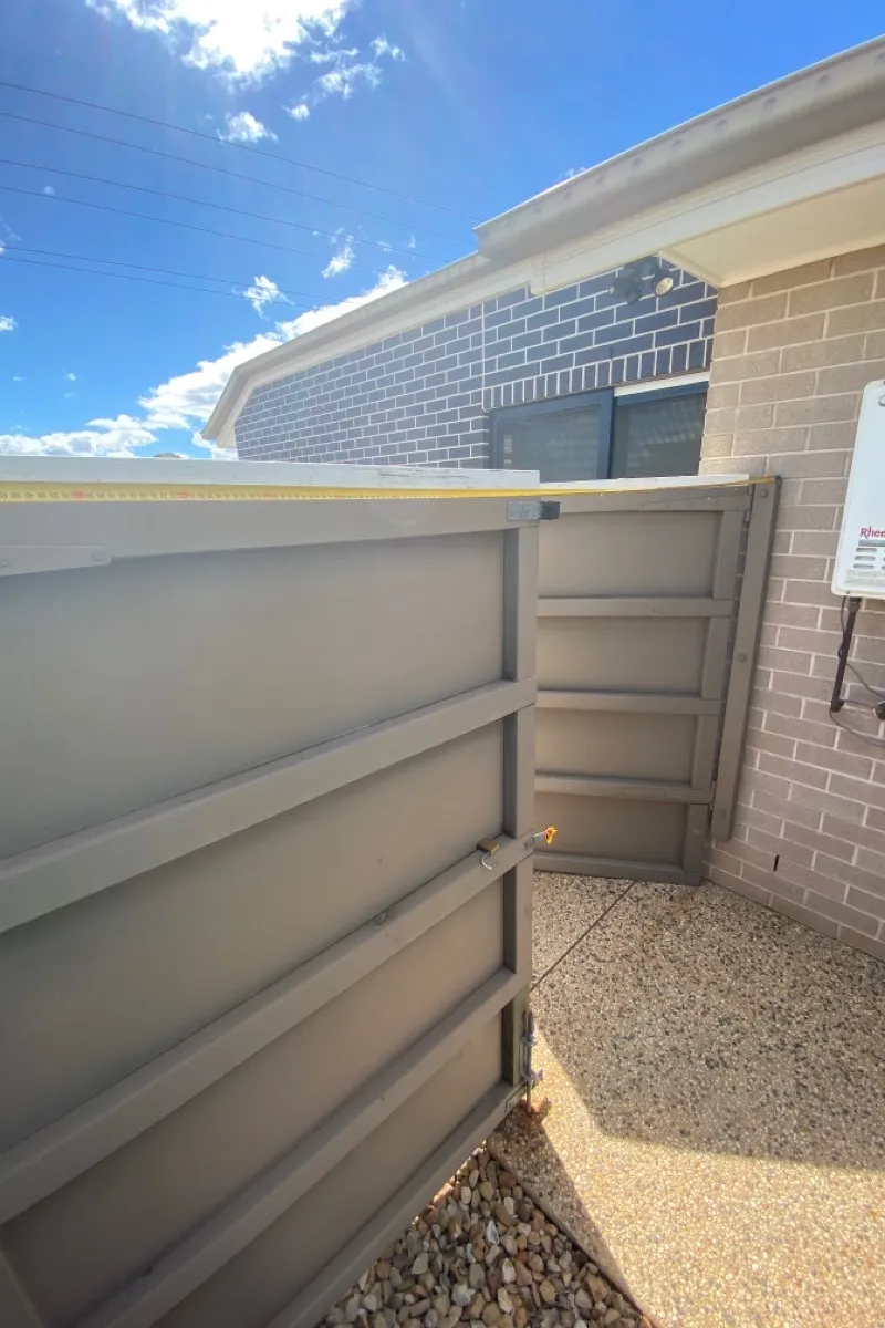 before White Aluminium Swing Gate – Gate replacement, Kearneys Spring