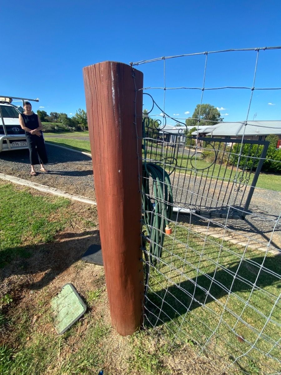 before N/A Timber Swing Gate – Service Job - Posts, Gowrie Junction