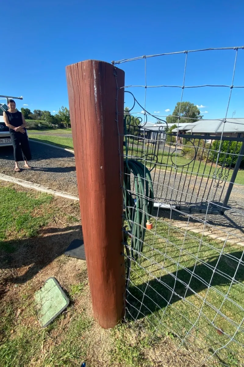 before N/A Timber Swing Gate – Service Job - Posts, Gowrie Junction