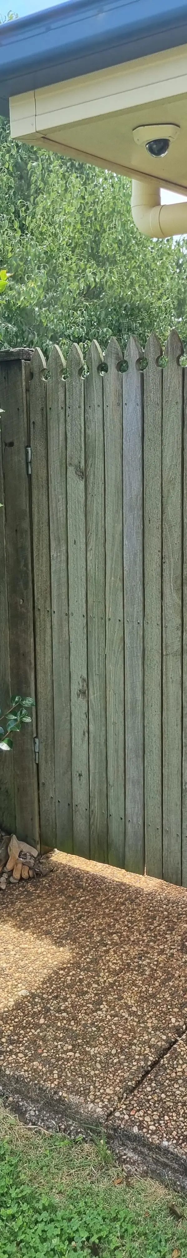 before Wood-look Timber Swing Gate – Personal Access Gate, Rangeville