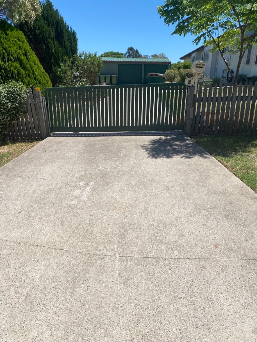 before N/A Timber Sliding Gate – Aluminium Sliding Gate Vertical Slat with Solar Auto, Hodgson Vale