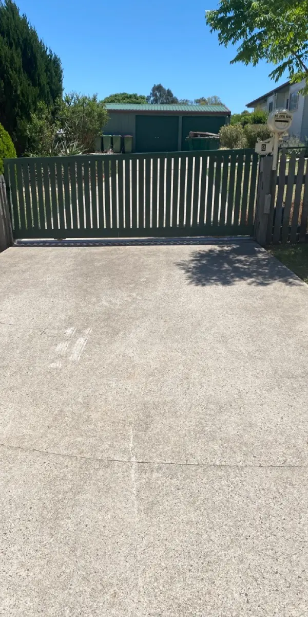 before N/A Timber Sliding Gate – Aluminium Sliding Gate Vertical Slat with Solar Auto, Hodgson Vale