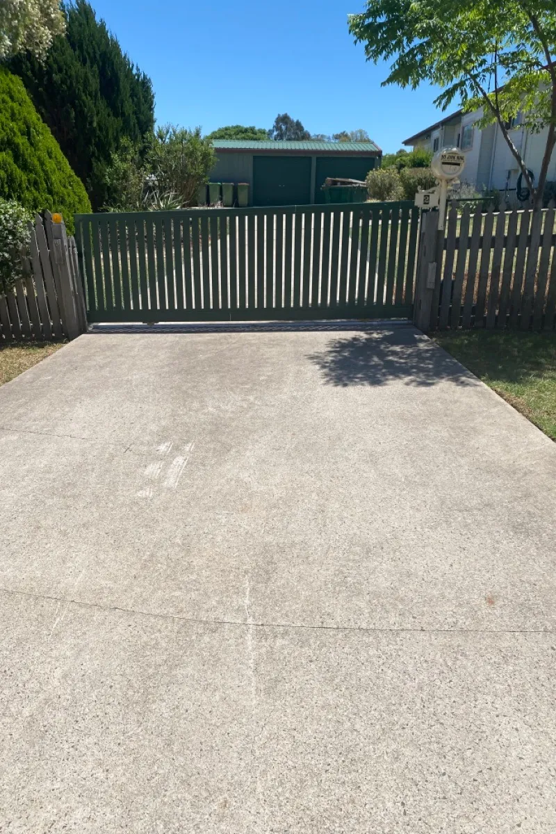 before N/A Timber Sliding Gate – Aluminium Sliding Gate Vertical Slat with Solar Auto, Hodgson Vale