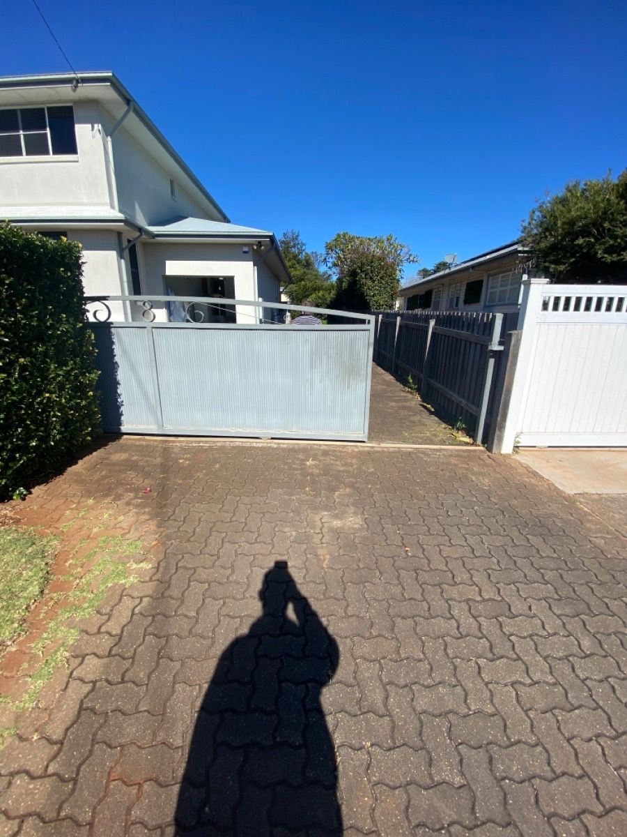 before White Colorbond Steel Sliding Gate – Replace Sliding Gate, Centenary Heights