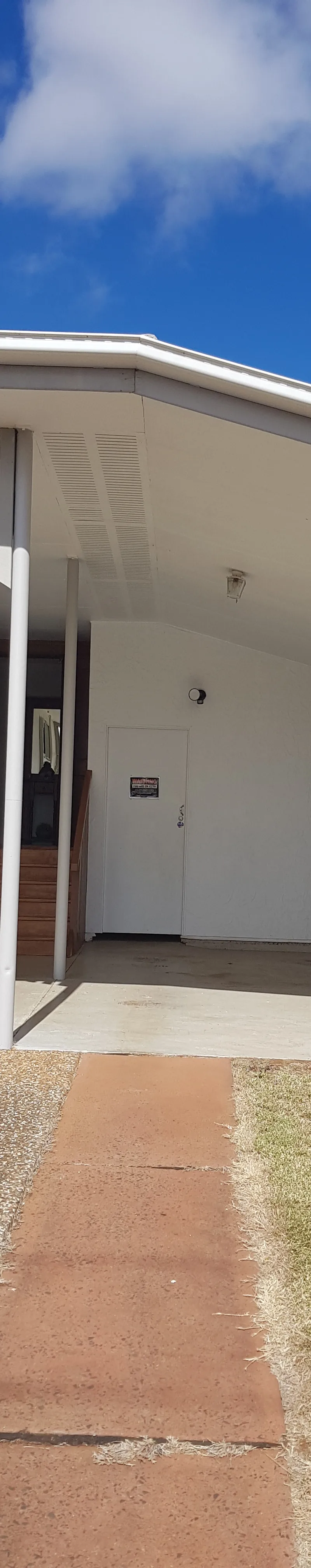 before White Powder-coated Aluminium Swing Gate – 2 x swing Gate + PA Gate, Oakey
