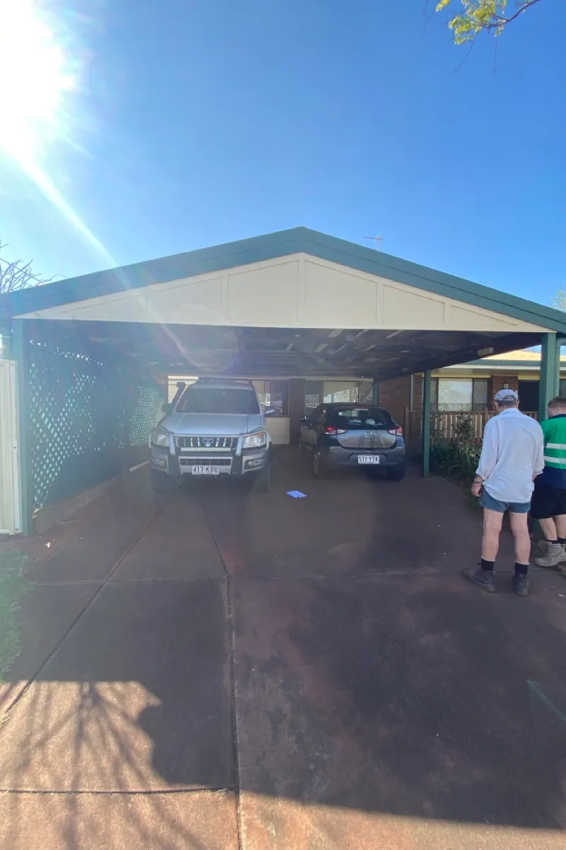 before N/A N/A Custom Door – Carport enclosure, Centenary Heights