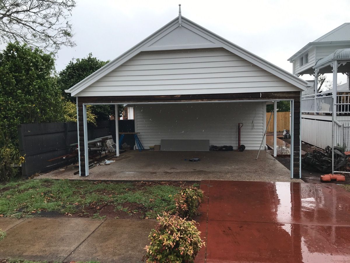 before White Powder-coated Steel Custom Door – Bar Grille, East Toowoomba