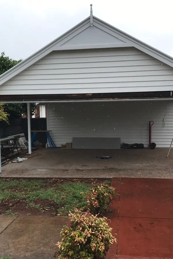 before White Powder-coated Steel Custom Door – Bar Grille, East Toowoomba