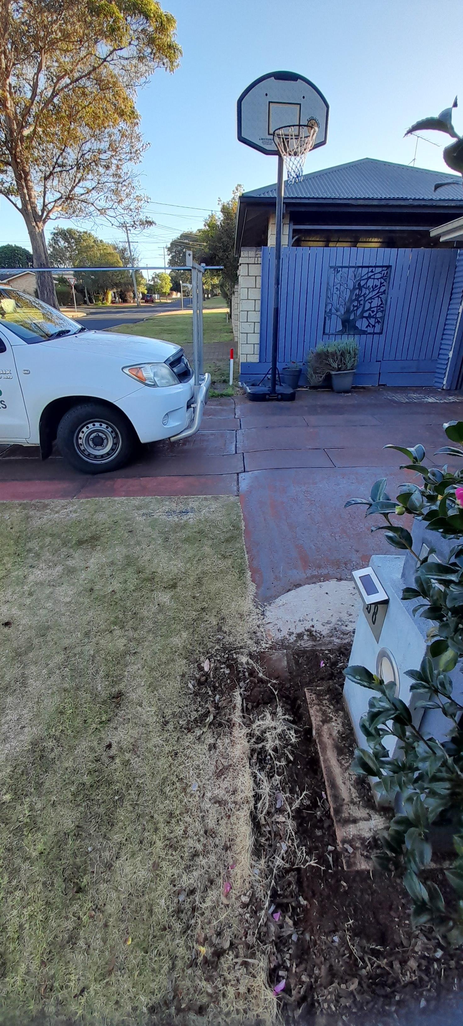 before Black Powder-coated Aluminium Swing Gate – Supply & Install Gate + Motor, Rangeville