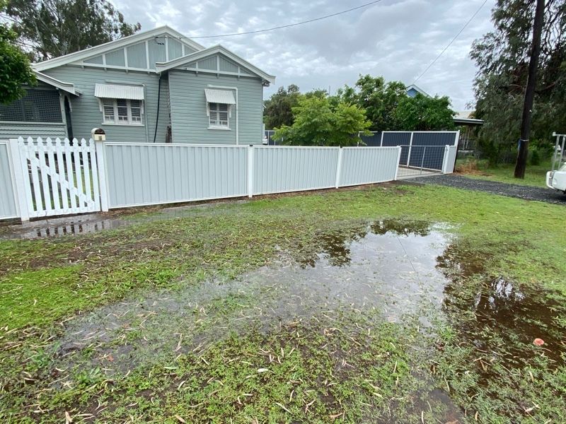 before White Timber Sliding Gate – Steel Frame, Oakey