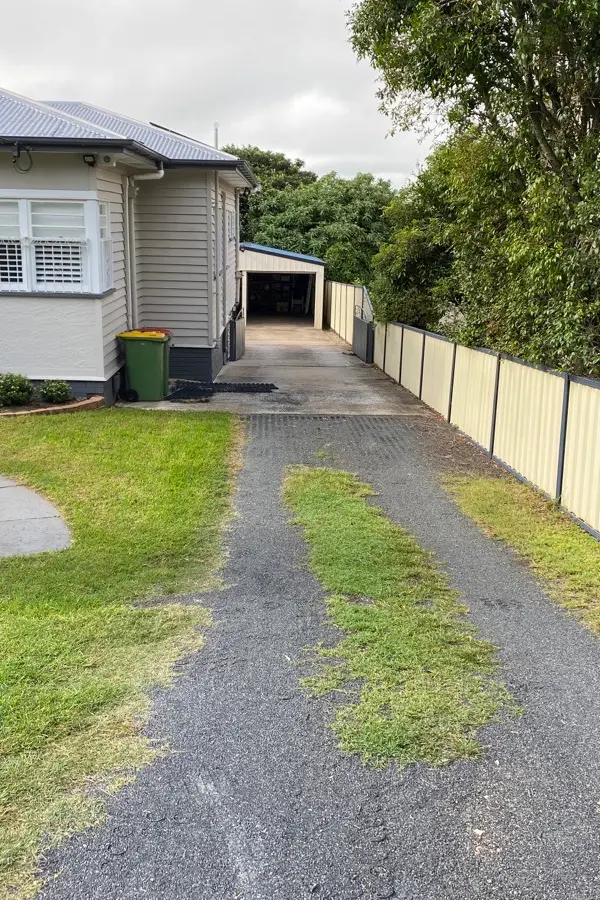 before Basalt Powder-coated Steel Swing Gate – Gate (Single Swing + PA + Motor), Mount Lofty