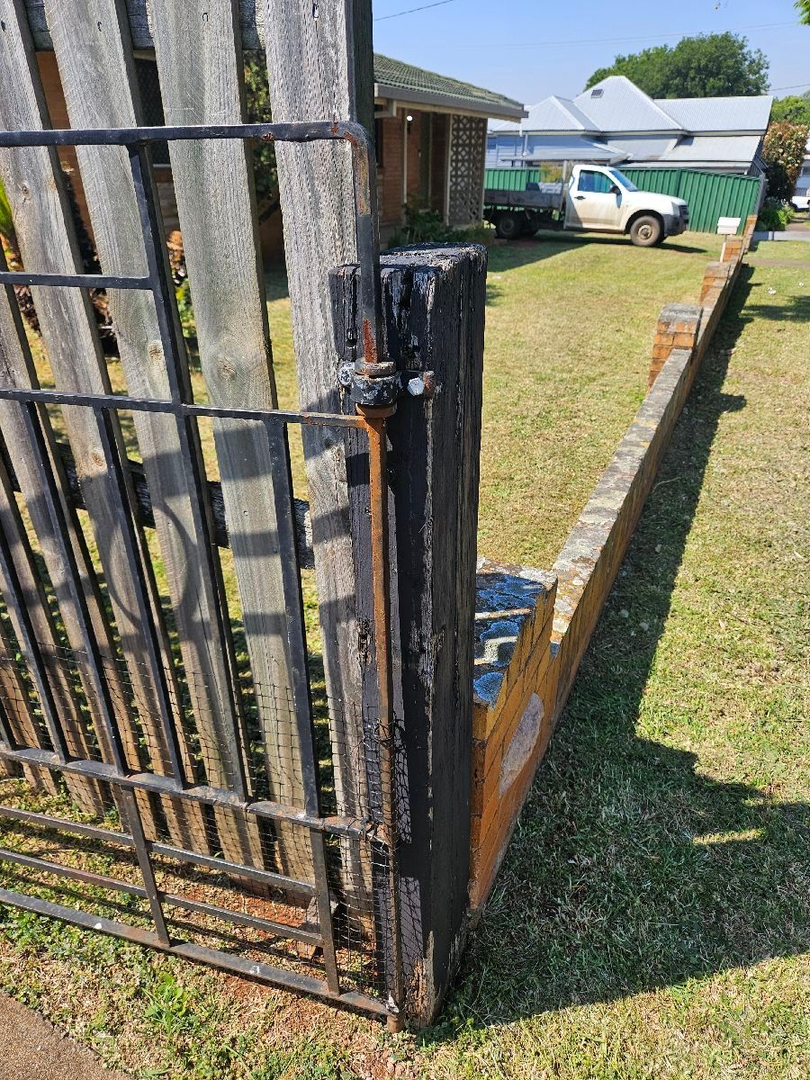 before Black Wrought Iron Swing Gate – Gate Repairs/New Gate, North Toowoomba