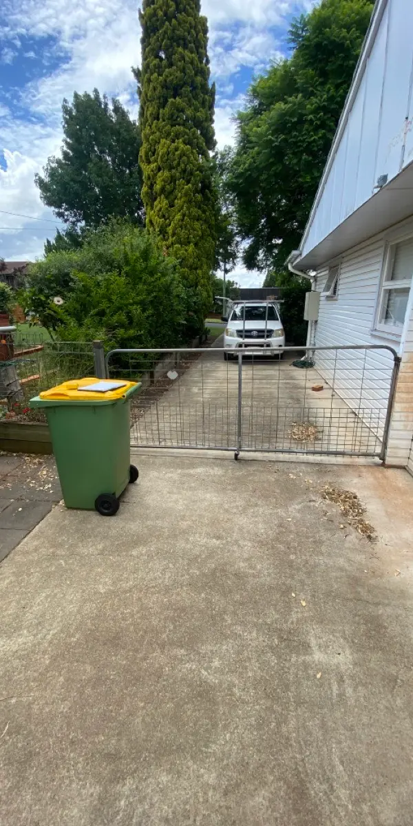 before N/A Mesh Swing Gate – Gate + Motor (Swing Toward Shed), Centenary Heights