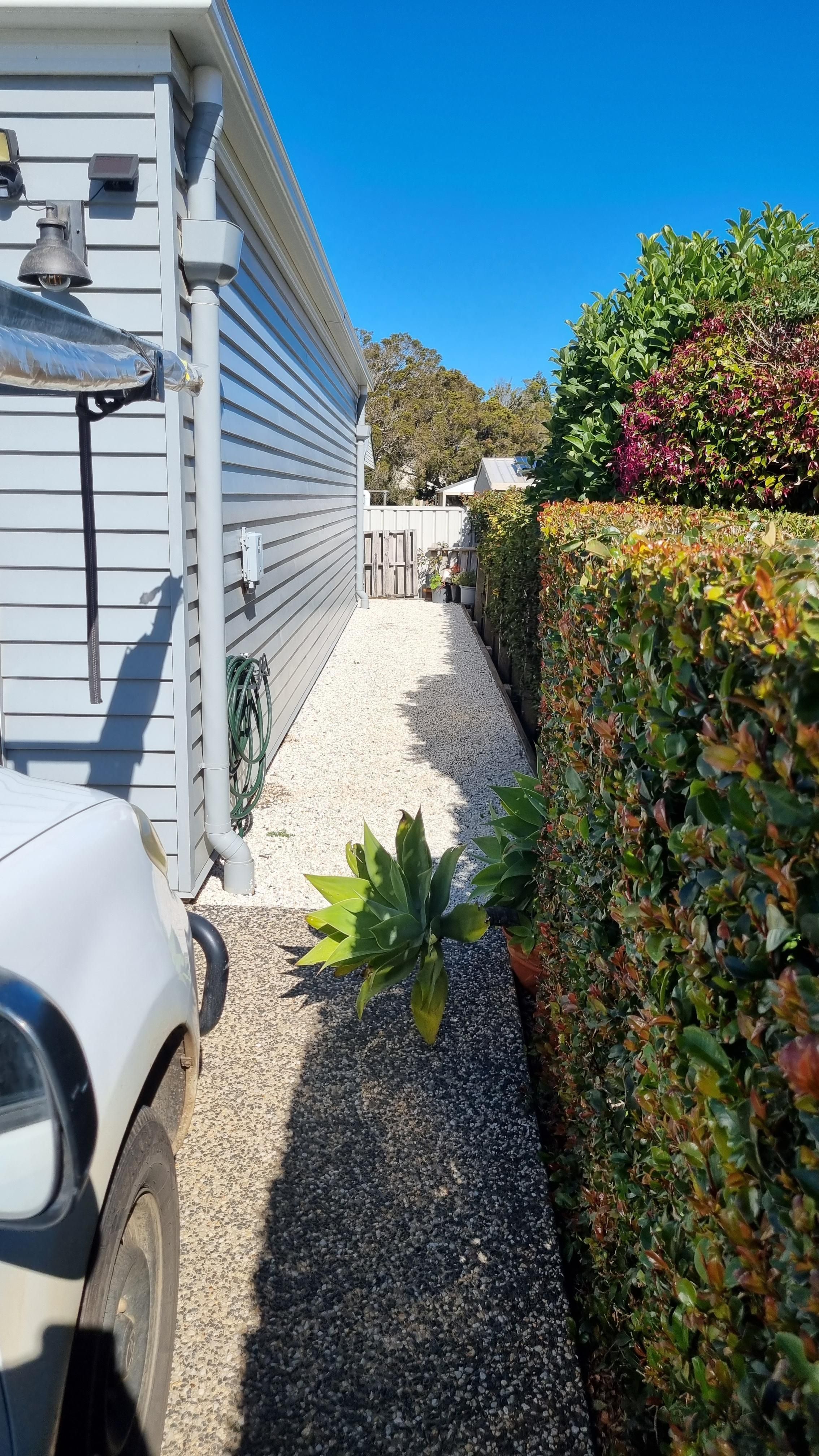 before Wood-look Timber Swing Gate – Gate Fab, Rangeville